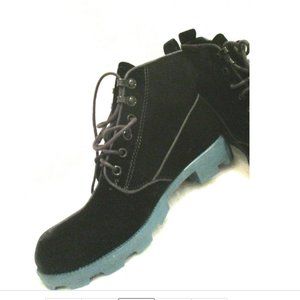Theyskens Theory Boots Yasmin Velvet lace up warm winter Boots Booties $465 Y2K